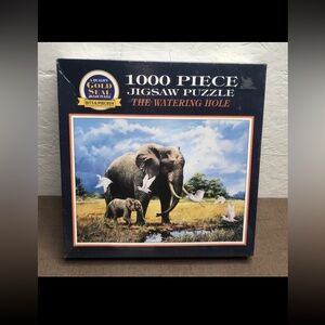 New Bits & Pieces The Watering Hole 1000-Piece Jigsaw Puzzle 20" x 27" Sealed